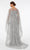 GLS by Gloria GL2977 - Long Cape Trumpet Formal Dress Mother of the Bride Dresses S / Silver