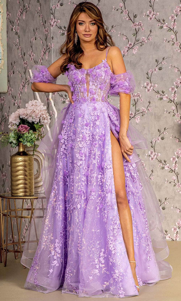 GLS by Gloria GL3358 - Scoop A-Line Evening Dress Special Occasion Dress XS / Lilac