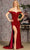 GLS by Gloria GL3456 - Off-Shoulder Basque Evening Dress Special Occasion Dress XS / Burgundy