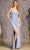 GLS by Gloria GL3456 - Off-Shoulder Basque Evening Dress Special Occasion Dress XS / Perry Blue