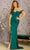 GLS by Gloria GL3456 - Off-Shoulder Basque Evening Dress Special Occasion Dress XS / Teal