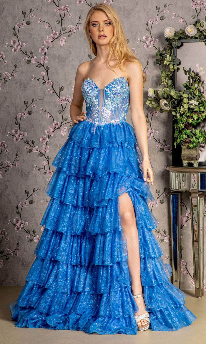 GLS by Gloria GL3461 - Sweetheart Neck Corset Bodice Prom Gown Prom Dresses XS / Lapis Blue