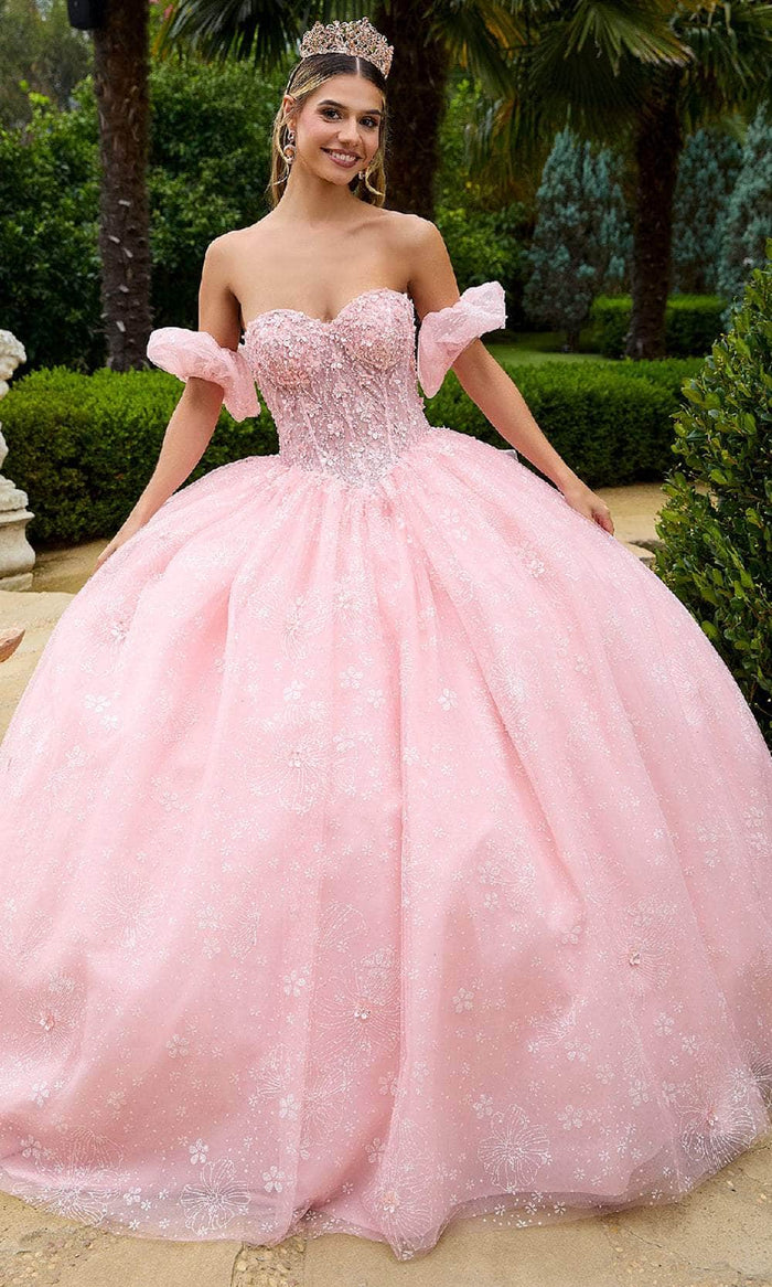 GLS by Gloria GL3505 - Floral Corset Ballgown Special Occasion Dress