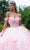 GLS by Gloria GL3526 - Floral Textured Ballgown Special Occasion Dress