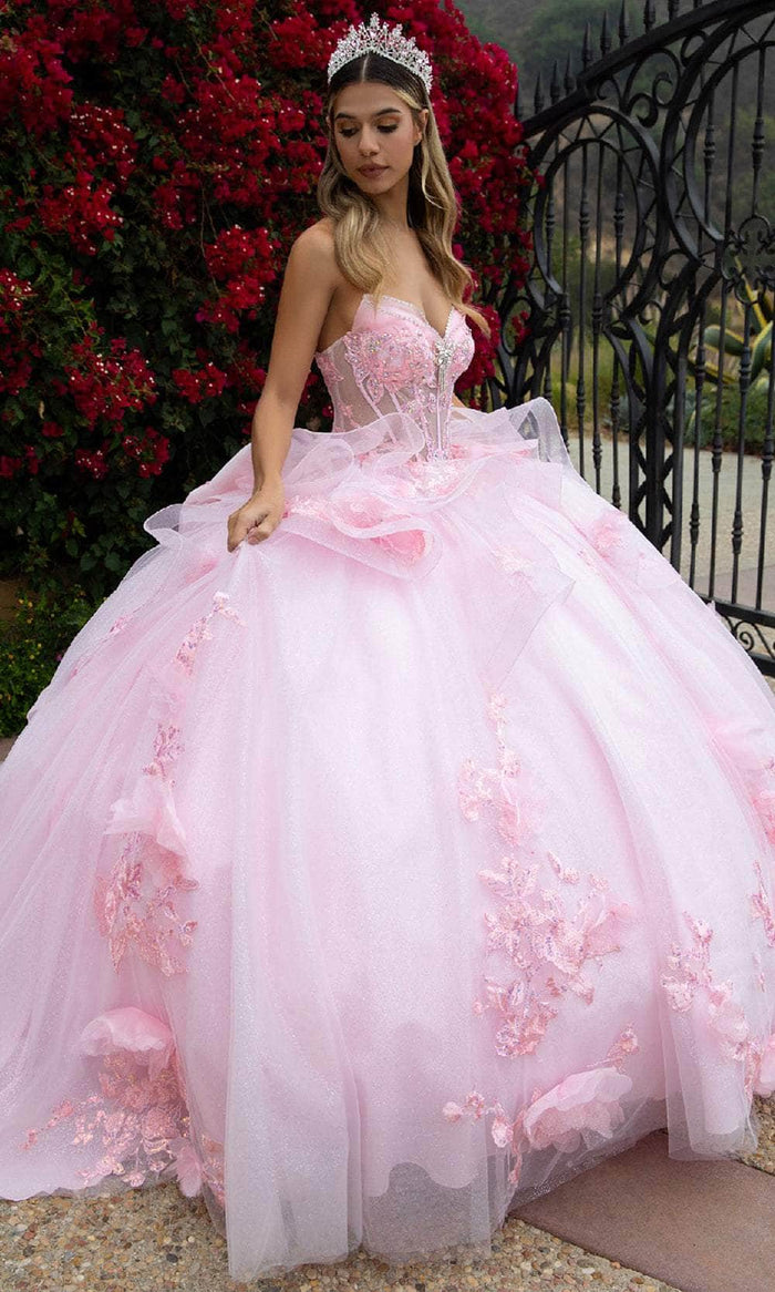 GLS by Gloria GL3549 - Strapless Layered Ruffle Ballgown Special Occasion Dress