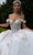 GLS by Gloria GL3553 - Cold Shoulder 3D Flower Appliqued Ballgown Special Occasion Dress