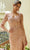 GLS by Gloria GL3575 - Sequin Ornate Sheer Sleeve Formal Dress Special Occasion Dress