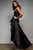 Hynes Park - Beaded Strapless Overskirt Evening Dress M345 CCSALE 12 / Black