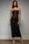 Hynes Park - Beaded Strapless Overskirt Evening Dress M345 CCSALE 12 / Black