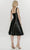 Hynes Park M589 - Mikado Tea-Length A-Line Dress with Zippers Cocktail Dresses