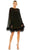 Ieena Duggal 11622 - Feather Trimmed Trapeze Dress Special Occasion Dress 0 / Black