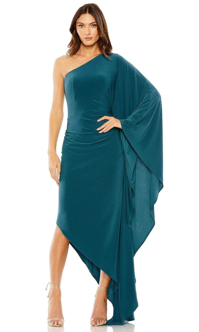 Ieena Duggal 20673 - Cape Sleeve Dress Evening Dresses XS / Ocean