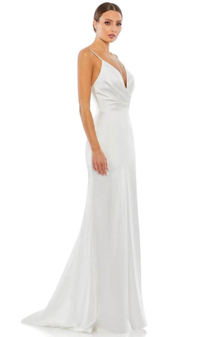 Ieena Duggal - 26264I Sheath Gown Evening Dresses 0 / White