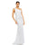 Ieena Duggal - 26266I Strapped Open Back Mermaid Gown Prom Dresses 0 / White