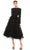 Ieena Duggal - 26299 Long Sleeve Sequined Bodice A-Line Dress Cocktail Dresses 0 / Black