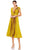 Ieena Duggal - 26483 V-Neck A-Line Dress Cocktail Dresses 0 / Chartruese