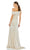 Ieena Duggal - 26550I Draped One Shoulder Sequined Gown Evening Dresses