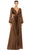 Ieena Duggal 26737 - V-Neck A-Line Gown Mother of the Bride Dresses 0 / Espresso