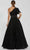 Ieena Duggal 30777 - Pleat-Detailed Asymmetric Neck Prom Dress Quinceanera Dresses