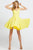 Ieena Duggal - 48478I Classic V-Neck After Prom Dress Cocktail Dresses 0 / Lemon