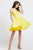 Ieena Duggal - 48775I V Back Cocktail Dress Cocktail Dresses 10 / Lemon