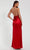 Ieena Duggal 49913 - Plunging Halter 3D Flower Evening Dress Evening Dresses