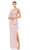 Ieena Duggal - 55398I One Shoulder Long Gown Evening Dresses 0 / Mocha