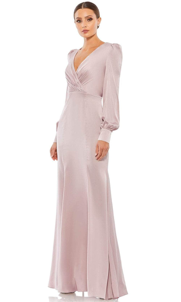 Ieena Duggal 55635 - V-neck Dress Mother of the Bride Dresses 0 / Rose Pink