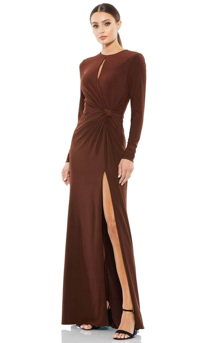 Ieena Duggal 55708 - Long Sleeved Mother of the Groom Dress Prom Dresses 2 / Chocolate