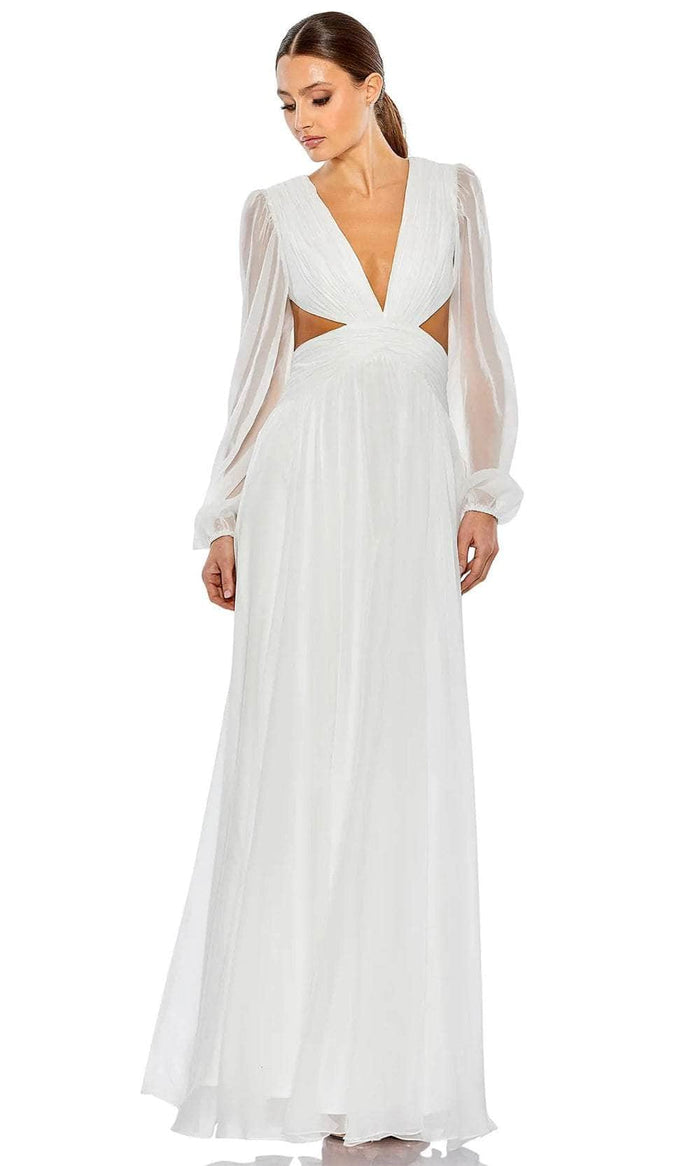 Ieena Duggal 55823 - Ruched Evening Dress evening dresses 0 / White