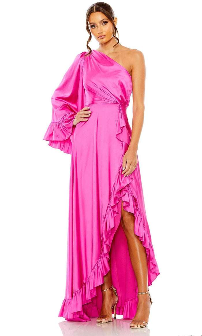 Ieena Duggal 55950 - Ruffled Evening Gown Evening Dresses 4 / Magenta