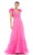 Ieena Duggal - 67911I Ruffled Cutout Ornate Dress Evening Dresses 0 / Hot Pink