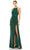 Ieena Duggal A26622 - Sequined Halter Evening Dress Evening Dresses 0 / Bottle Green