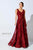 Ivonne D by Mon Cheri - 120D10W Detachable Sleeves Embellished Dress Mother of the Bride Dresses 16W / BORDEAUX