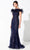 Ivonne D by Mon Cheri 220D22 - Beaded Lace Evening Gown Evening Dresses 4 / Navy Blue