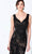 Ivonne D by Mon Cheri 220D36 - Embroidered V-Neck Formal Gown Mother of the Bride Dresses 8 / Black/Nude