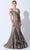 Ivonne D by Mon Cheri 221D43 - Cold Shoulder Embellished Prom Dress Mother of the Bride Dresses 4 / Dark Taupe