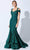 Ivonne D by Mon Cheri 221D43 - Cold Shoulder Embellished Prom Dress Mother of the Bride Dresses 4 / Emerald