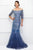 Ivonne D for Mon Cheri 118D07 - Metallic Lace Evening Gown Evening Dresses 4 / Navy Blue/Periwinkle