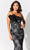 Ivonne D ID301 - One Shoulder Floral Evening Gown Evening Dresses 12 / Blk/Multi