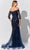 Ivonne D ID320 - Sweetheart Beaded Lace Evening Dress Evening Dresses 16 / Navy Blue