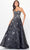 Ivonne D ID6202 - Strapless Sweetheart Evening Dress Special Occasion Dress 4 / Black/Pewter