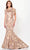 Ivonne D ID6204 - Brocade Mermaid Evening Gown Special Occasion Dress 4 / Caramel