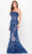 Ivonne D ID6205 - Evening Dress with Shalero Special Occasion Dress 4 / Navy/Nude