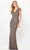 Ivonne D ID6212 - Cap Sleeve V-Neck Evening Dress Special Occasion Dress XS / Lead