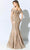 Ivonne D ID900 - Lace Off-Shoulder Formal Gown Mother of the Bride Dresses 12 / Antique Gold