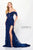 Ivonne D ID915 - 3D Floral Appliqued Formal Gown Prom Dresses 4 / Blue Willow