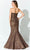 Ivonne D ID921 - Embroidered Mermaid Evening Gown Mother of the Bride Dress 6 / Bronze