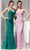 J'Adore Dresses J21026 - Embroidered V-Neck Formal Gown Evening Dresses 8 / Emerald