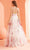 J'Adore Dresses J22011 - V-Neck Printed Tulle Evening Dress Evening Dresses